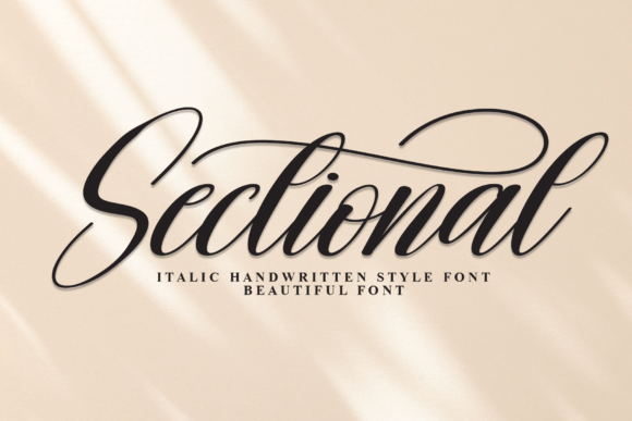 Sectional: A Script Font That Elevates Your Handmade Creations
