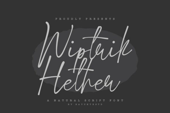 Wiptrik Hether: A Script Font for Editorial Elegance